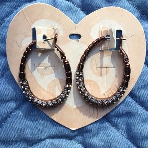 ✨ Brighton Pebble Pave Earrings, NWT
